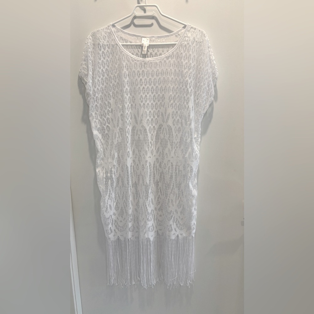 XXL Beautiful Beach Coverup bright white